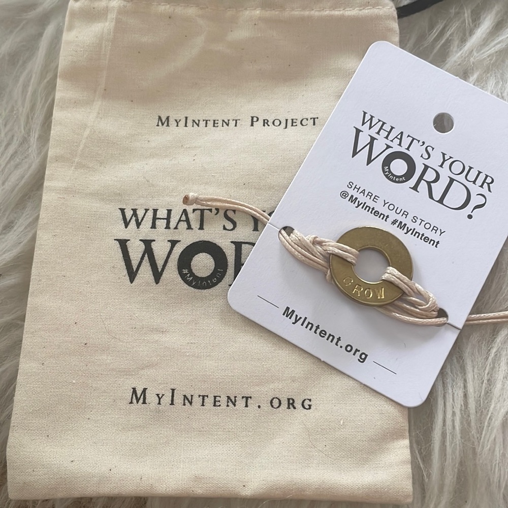 My intent what’s your word motivational bracelet nwt